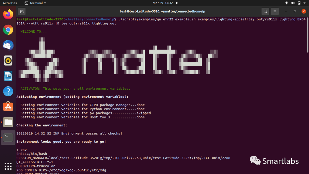 Matter over Wi-Fi : Linux开发环境设置